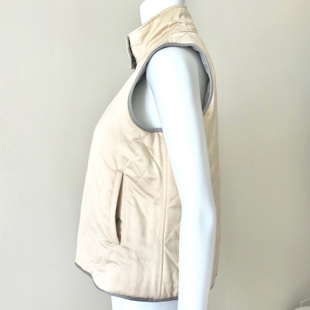 LAUREN Reversible Quilted Mockneck Zip-Up Vest P/M - Picture 9 of 10